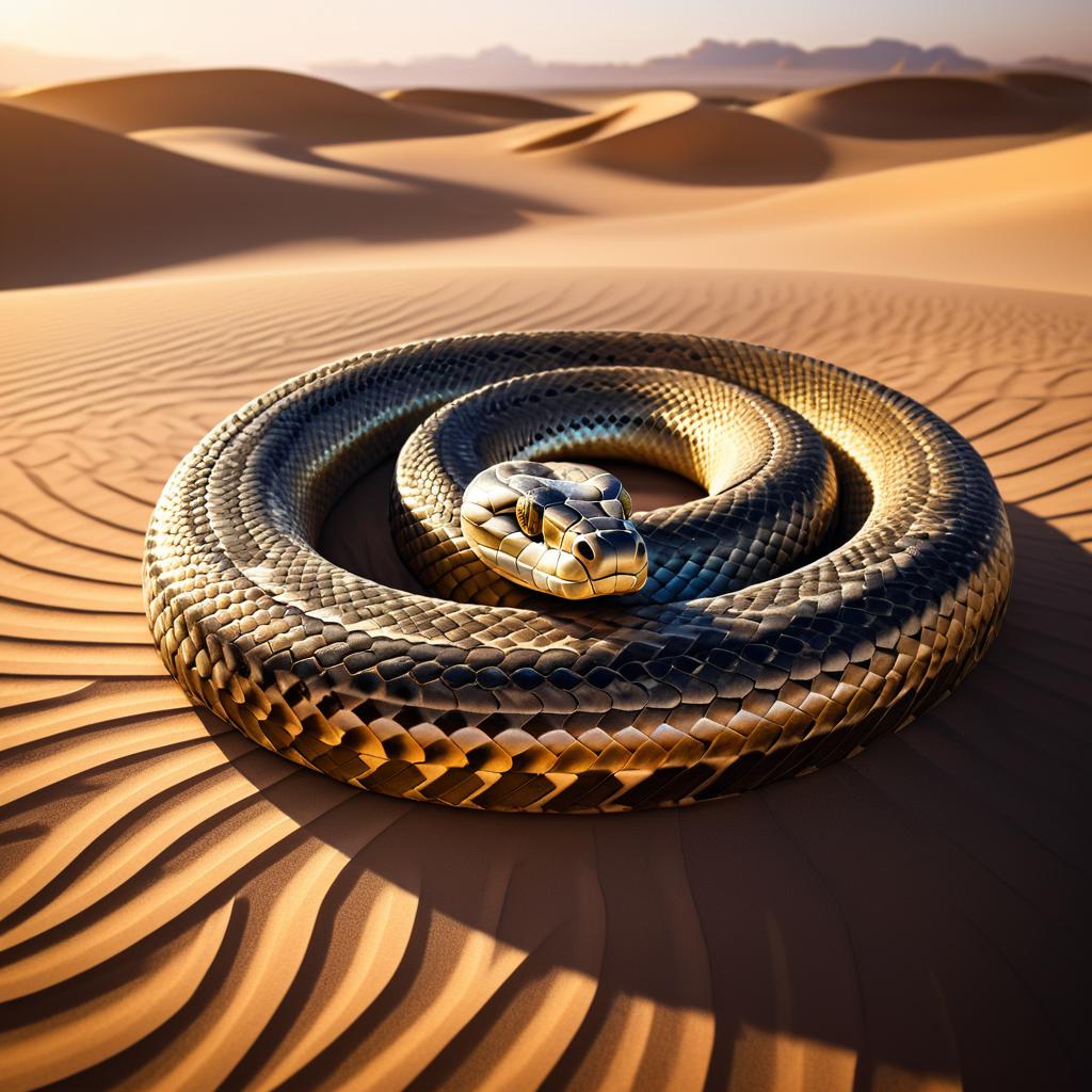 Cinematic Python Portrait in Desert