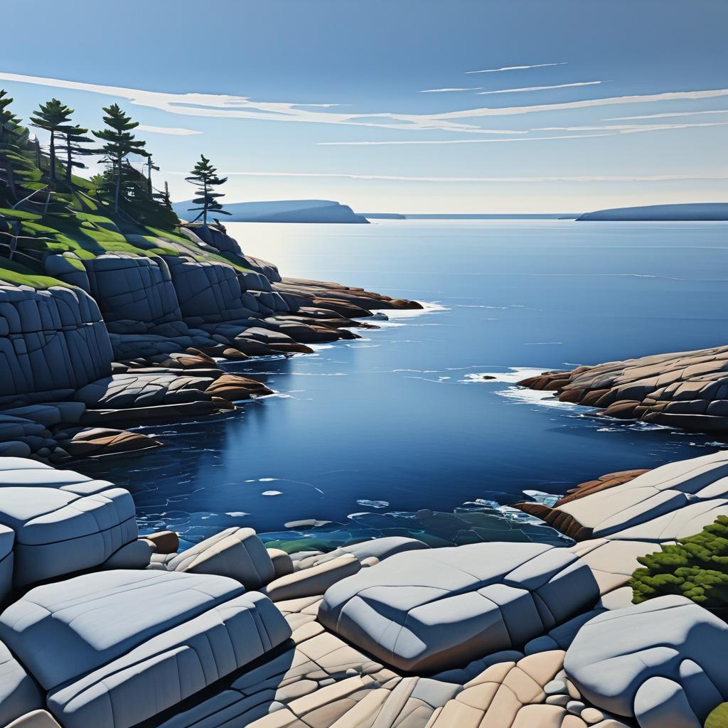 Contemporary Realism of Acadia's Coastline