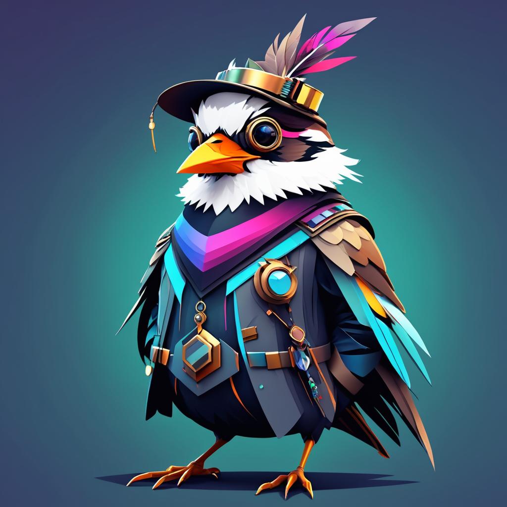 Glitch Master Sparrow Character Design