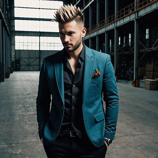 Fashion Editorial: Faux Hawk in Warehouse