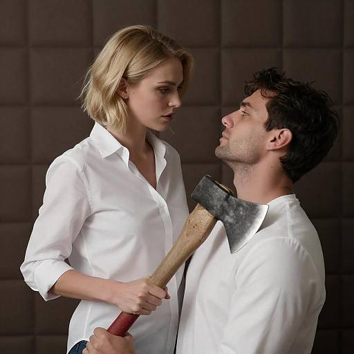 Axe Standoff: Intense Quilted Backdrop