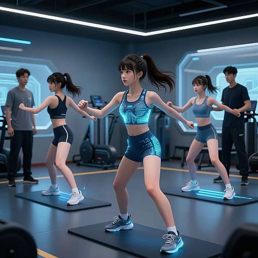 Futuristic Anime Athlete VR Training