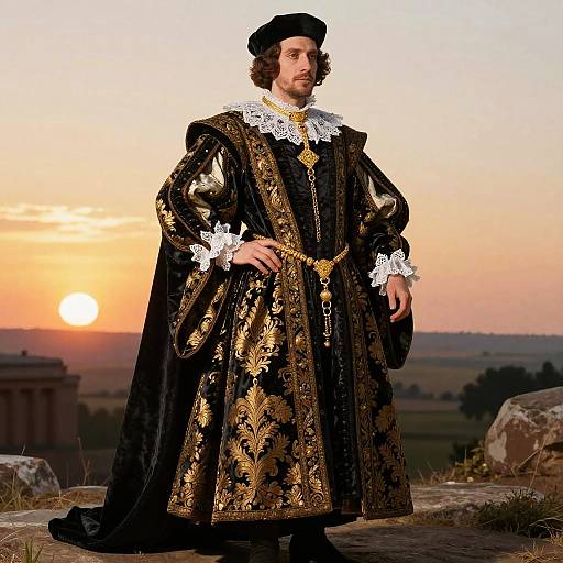 Sumptuous Medieval Aristocratic Portrait