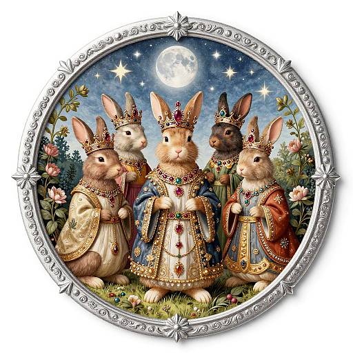 Regal Rabbit Nobles Botanical Illustration