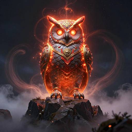 Glowing Celestial Mage on Mountain Peak