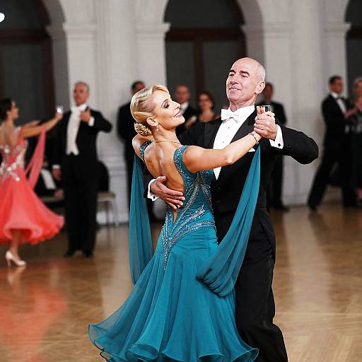 Elegant Ballroom Dance with Joyful Guests