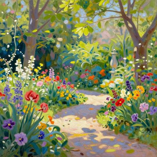 Printemps Jardin Impressionniste Luxuriant