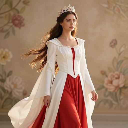 Regal Woman in Mythical Sunlit Scene