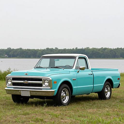Classic 1972 Turquoise Chevy Pickup