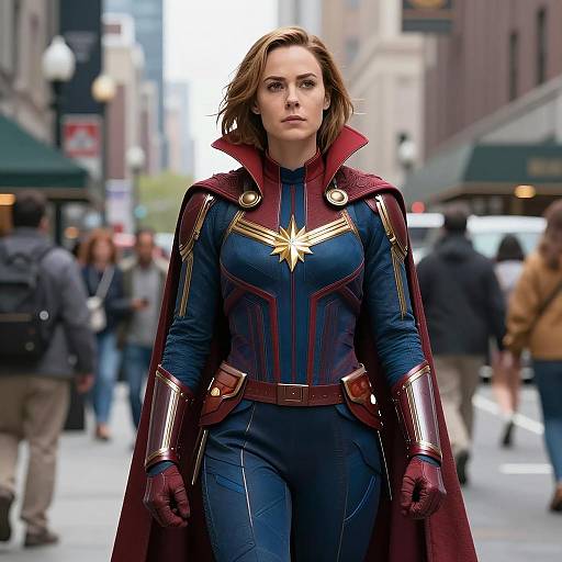 Captain Marvel in Urban Setting
