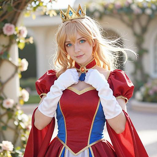 Realistic Princess Rosalina in Sunlit Garden