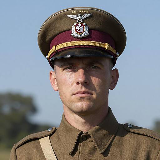 Photorealistic Wartime Officer Portrait