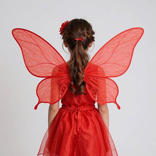 Red Fairy Wings Costume Design
