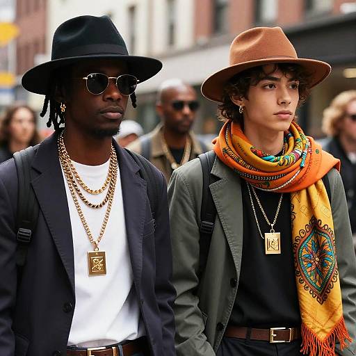 Vibrant Urban Fashion Accessorization