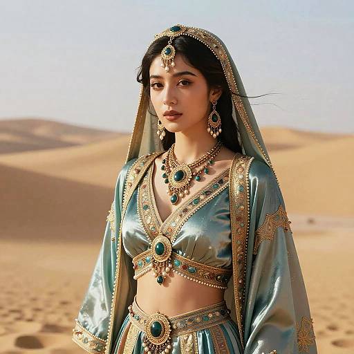 Ancient West Asian Woman in Desert