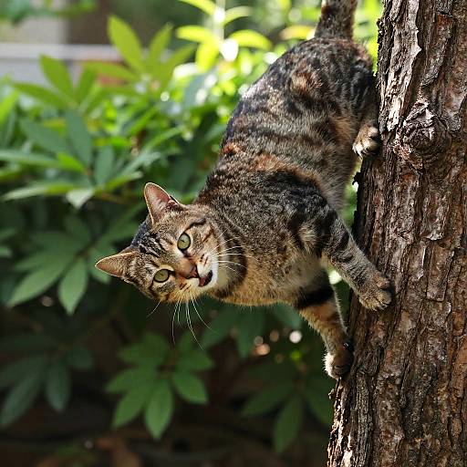 Hyper-Realistic Cat Scratching Tree