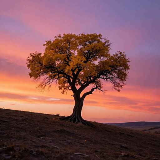 Solitary Tree at Twilight Hill