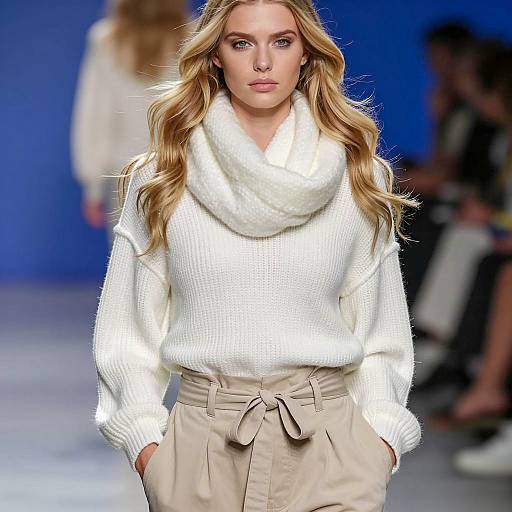 Sophisticated Blonde in Casual Couture