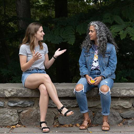 Charming Moment Between Two Friends Outdoors