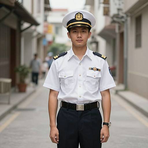 Young Captain in Narrow Street