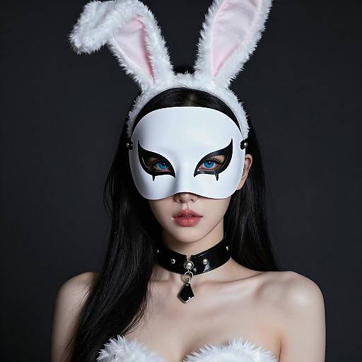 Surreal Playboy Bunny Portrait with Contrast