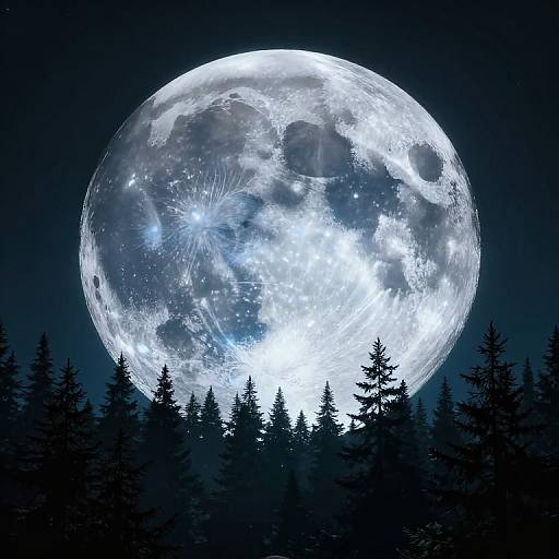 Cyberpunk Bioluminescent Moon Landscape