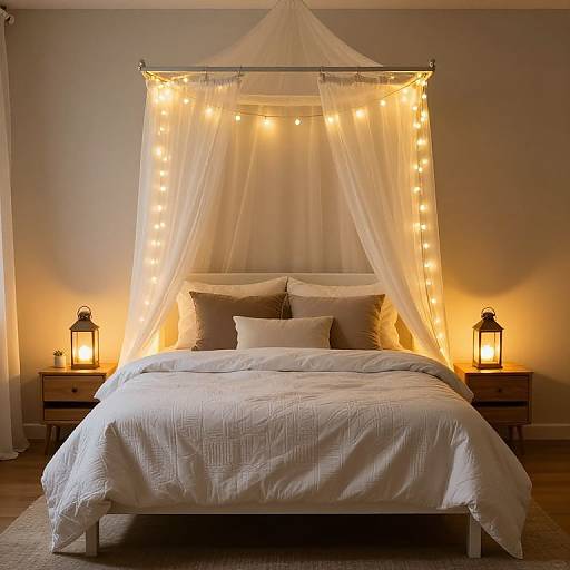 Cozy Bedroom with Fairy Lights