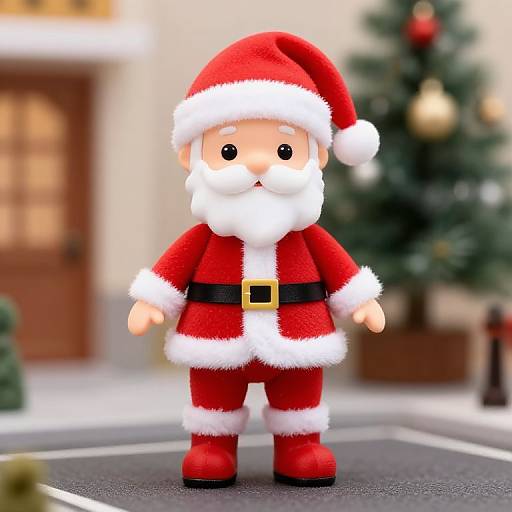 Festive Doll in Santa Suit