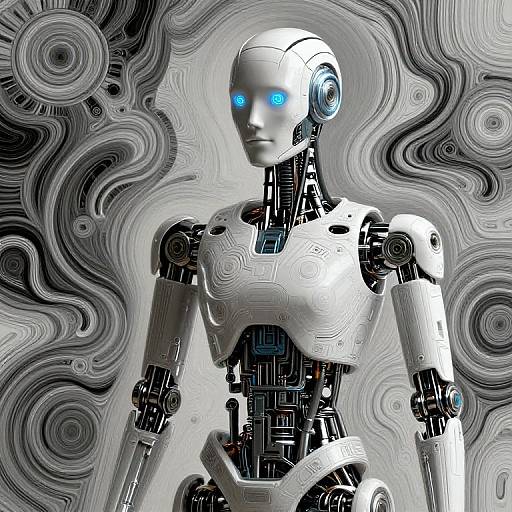 Robotic AI Creating Intricate Art