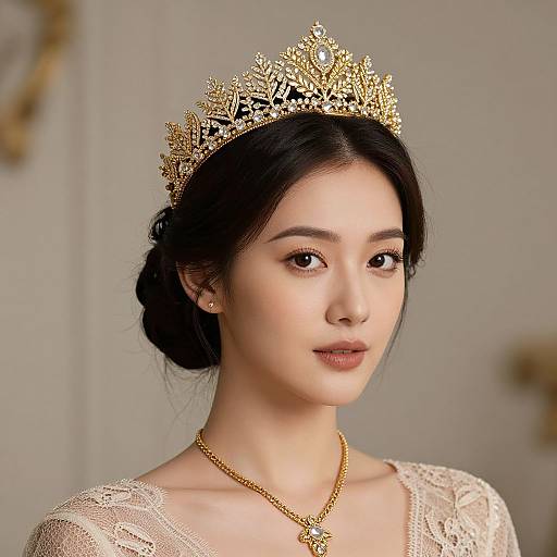 Elegant Woman in Sparkling Liberty Tiara