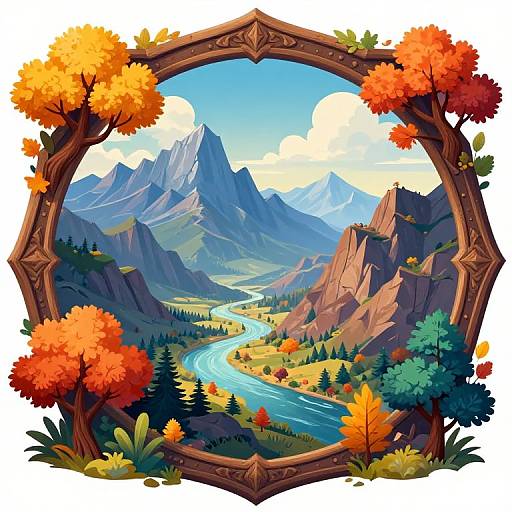 Intricate Fantasy RPG Hexagonal Frame