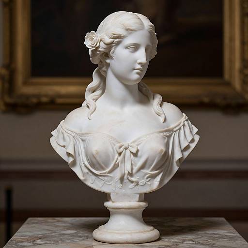 Classical Marble Bust of Woman