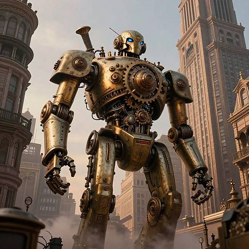 Steam-Powered Titan in Victorian City