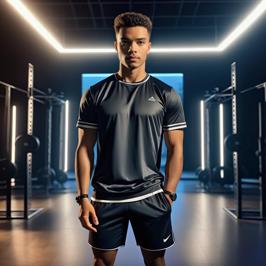 Confident Youthful Man in Sportswear Portrait