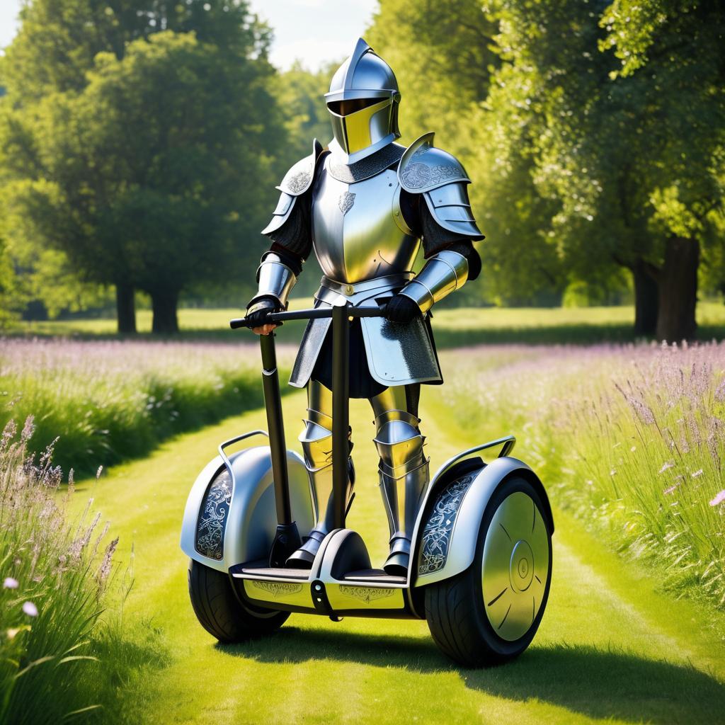 Medieval Knight's Ornate Segway in Meadow