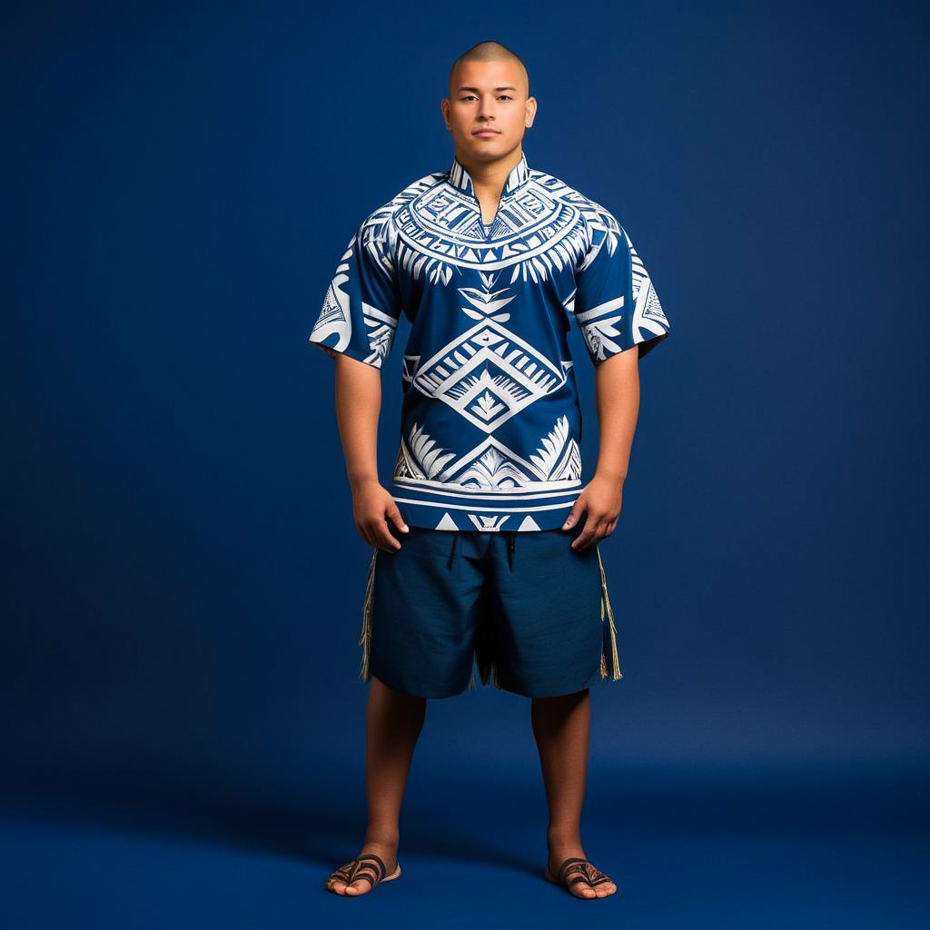 Confident Tokelauan Youth in Studio Shot