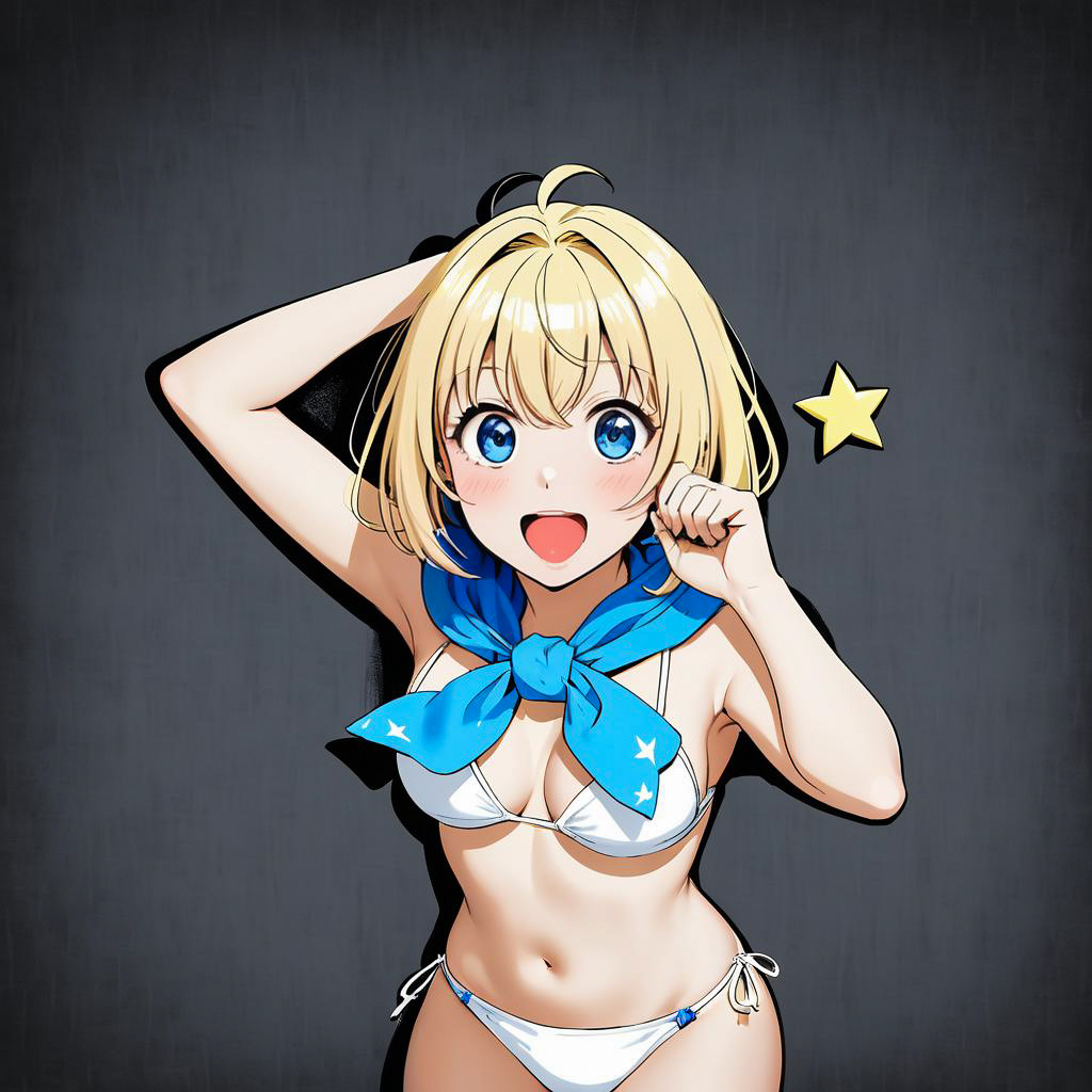 Surprised Lucy Heartfilia in Bikini