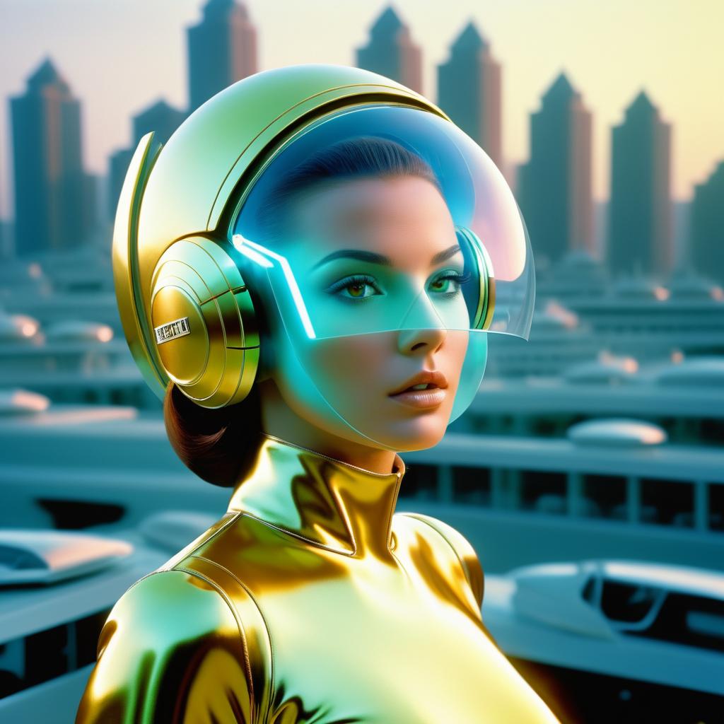 Futuristic Latina Heroine in 1950s Style