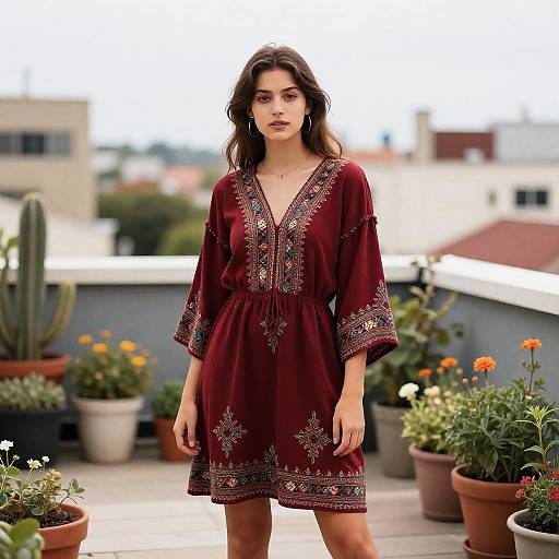 Youthful Artist in Bohemian Dress