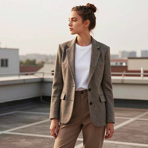 Chic Braided Bun Fashion Editorial