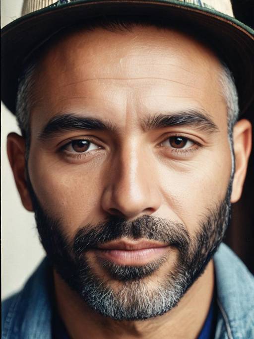 Close-up Portrait of Man in Summer Casual Costume
