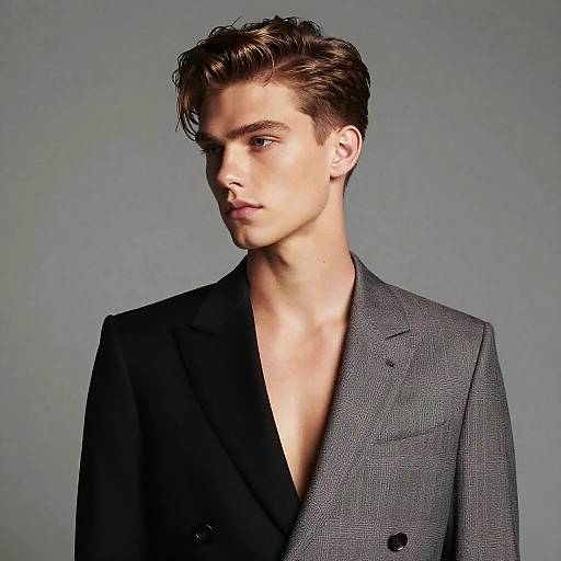 Pompadour Fade on Fashion Model