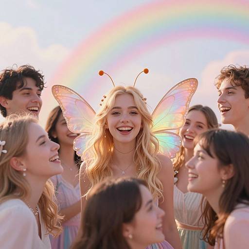 Joyful Butterfly Wings Gathering