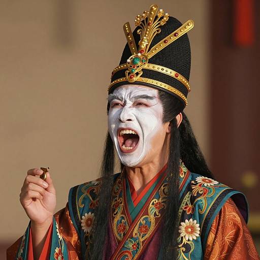 Vivid Expression in Vibrant Headdress