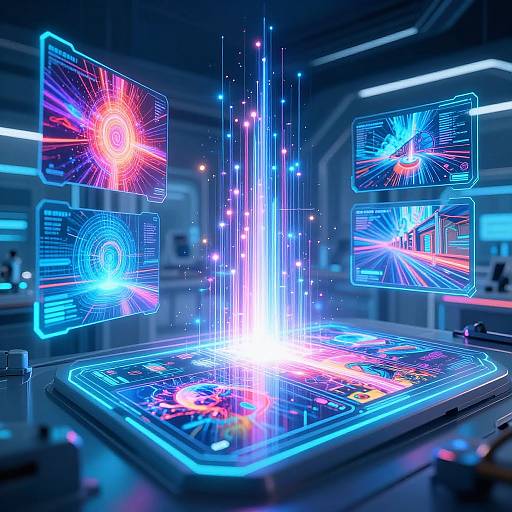 Futuristic AI Image Interface