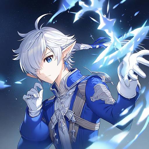 Illustration of Alphinaud leveilleur, final fantasy in the style of Nardack