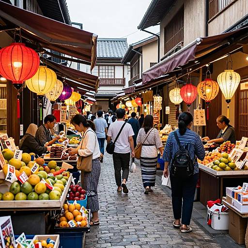 Takumi's Vibrant Street Market Scene