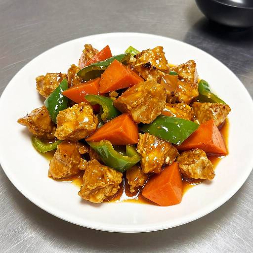 Vibrant Vegetable Stir-Fry on Plate