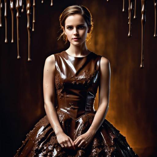 Elegant Chocolate-Drenched Portrait of Emma Watson