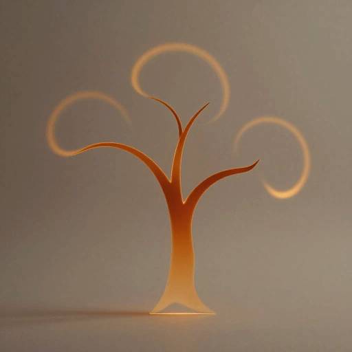 Ethereal Burnt Orange Light Tree